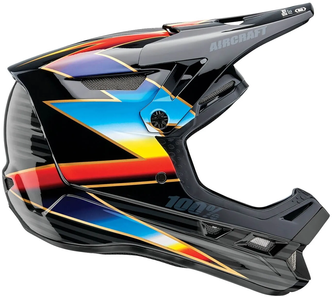 100% Aircraft Composite Full Face Helmet - Knox Black