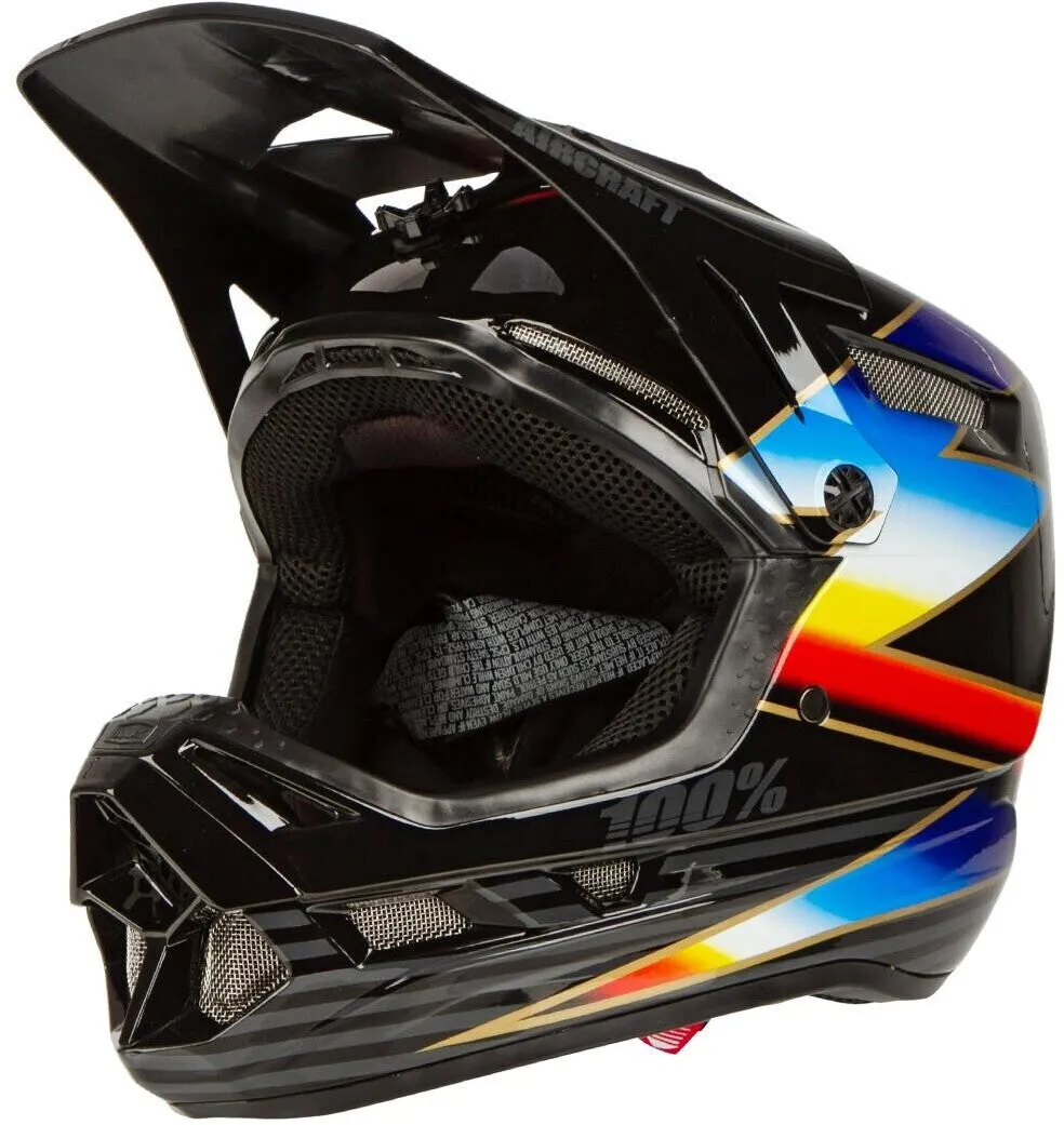 100% Aircraft Composite Full Face Helmet - Knox Black