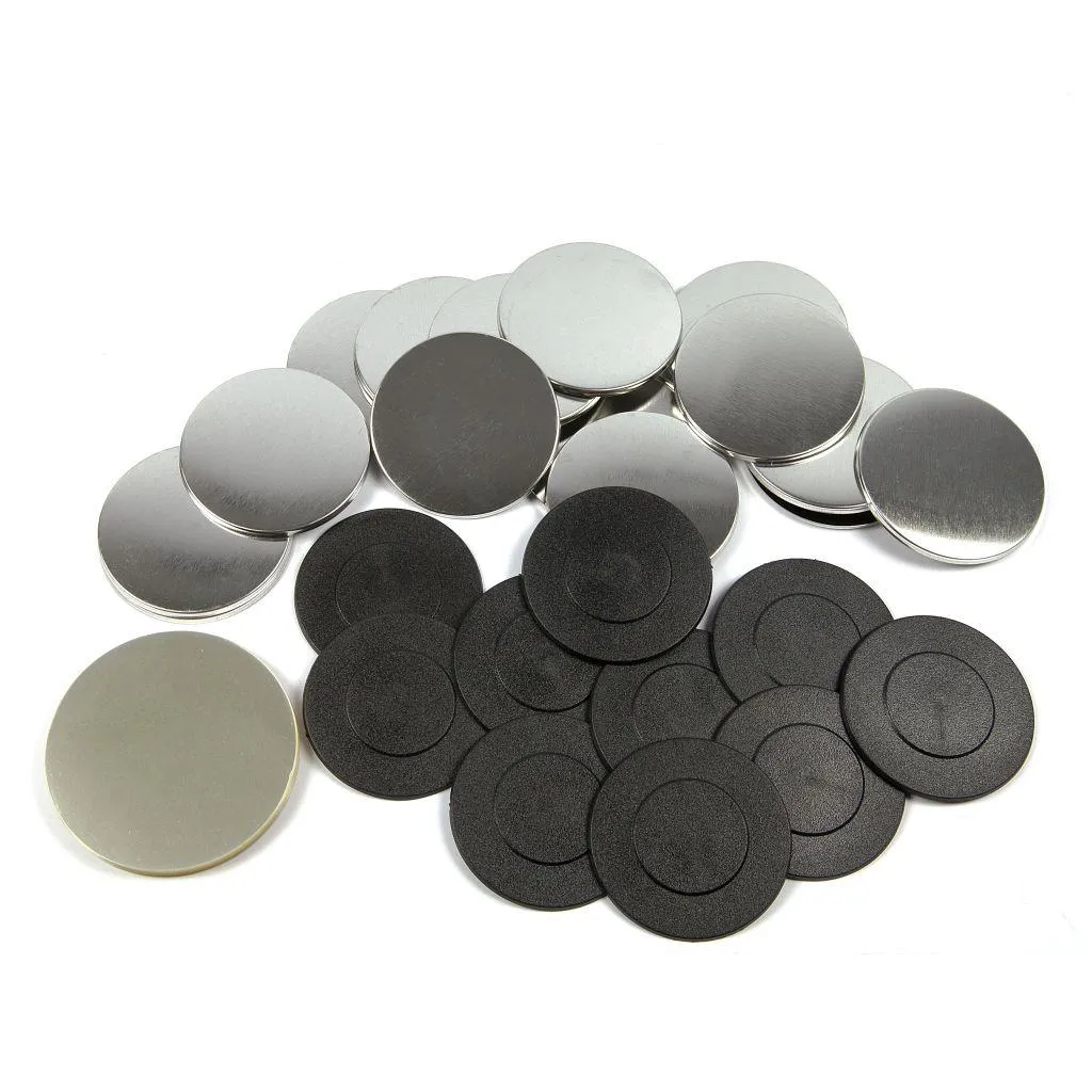 2 1/4 inch (56mm) Round USA T Series Magnetic Button Badge Components - Pack of 100