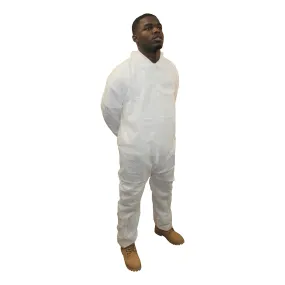 (25/Case) Premium Disposable Coveralls Zip Front w/ Open Wrists and Ankles