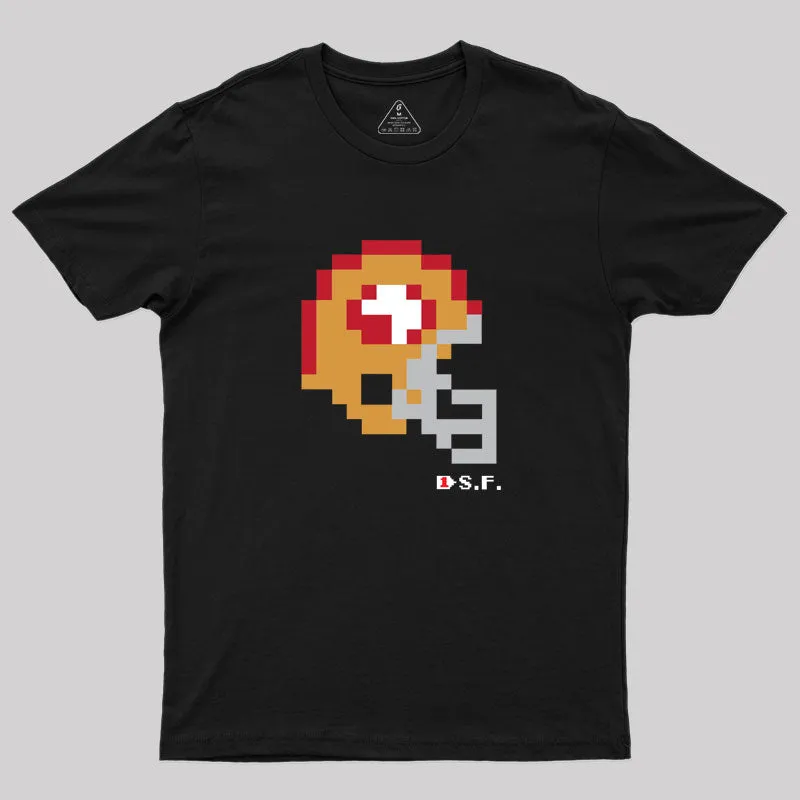 49ers Tecmo Bowl Helmet Geek T-Shirt