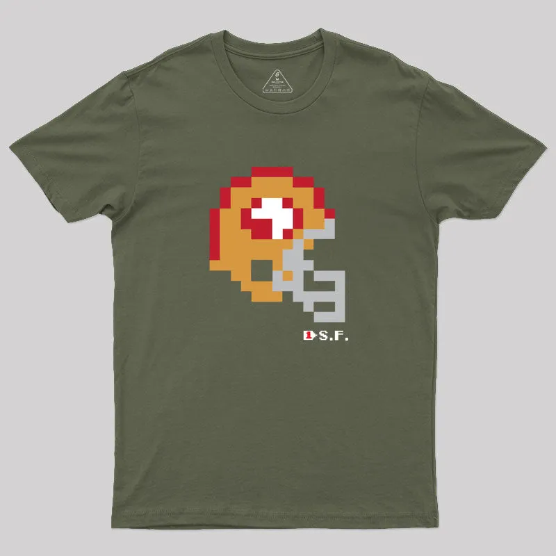 49ers Tecmo Bowl Helmet Geek T-Shirt