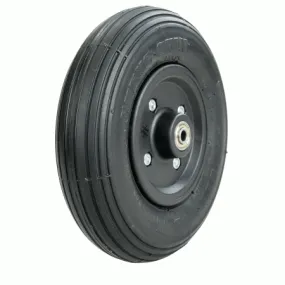 8 x 2 (200x50) 2-Piece Black Caster, Black fitted tyre