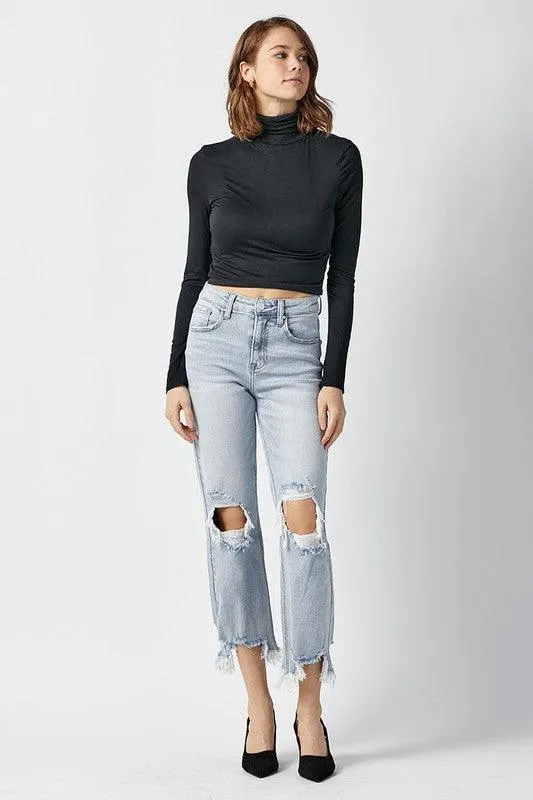 ADAM HIGH RISE STRAIGHT CROP JEANS