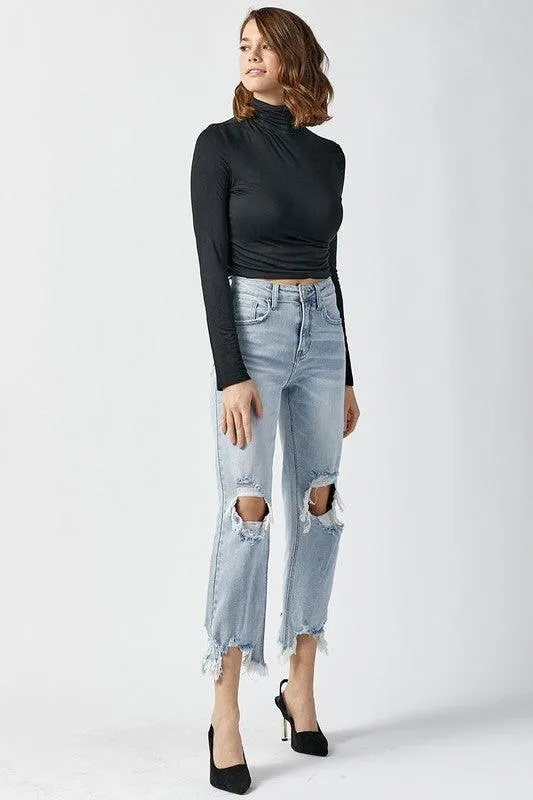 ADAM HIGH RISE STRAIGHT CROP JEANS