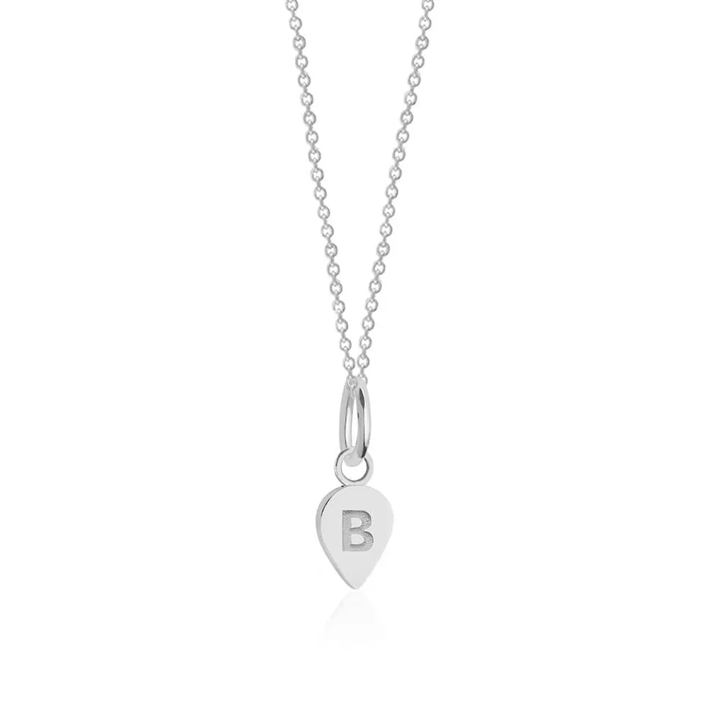 Alphabet Silver Charm, B