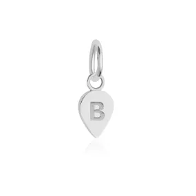 Alphabet Silver Charm, B