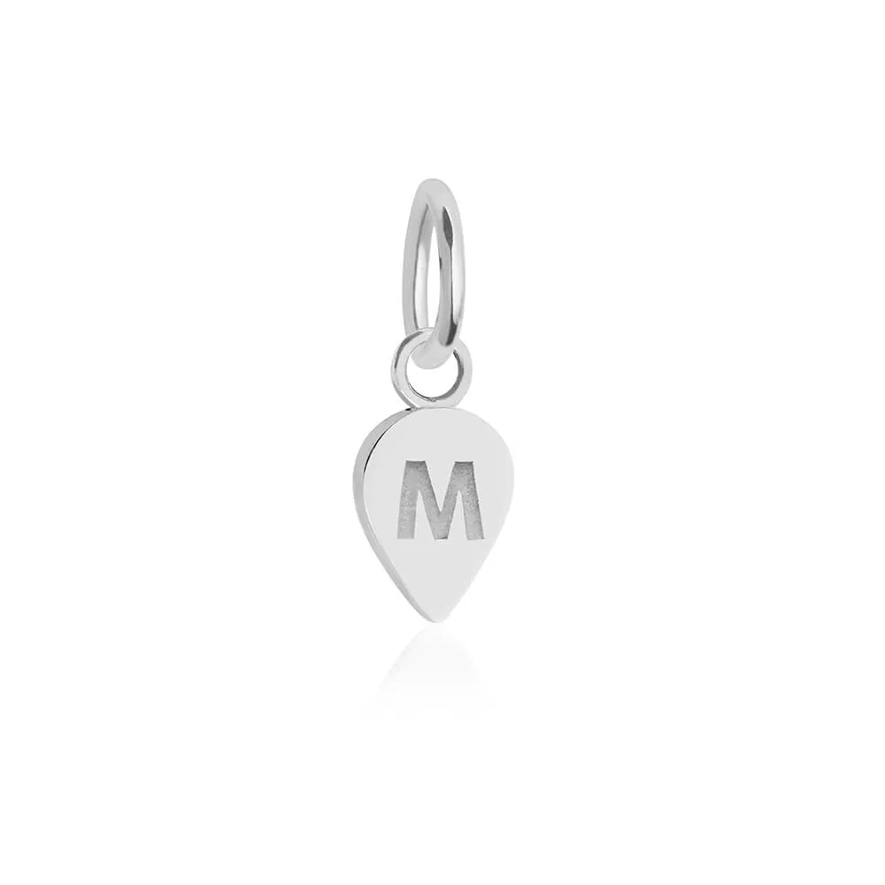 Alphabet Silver Charm, M