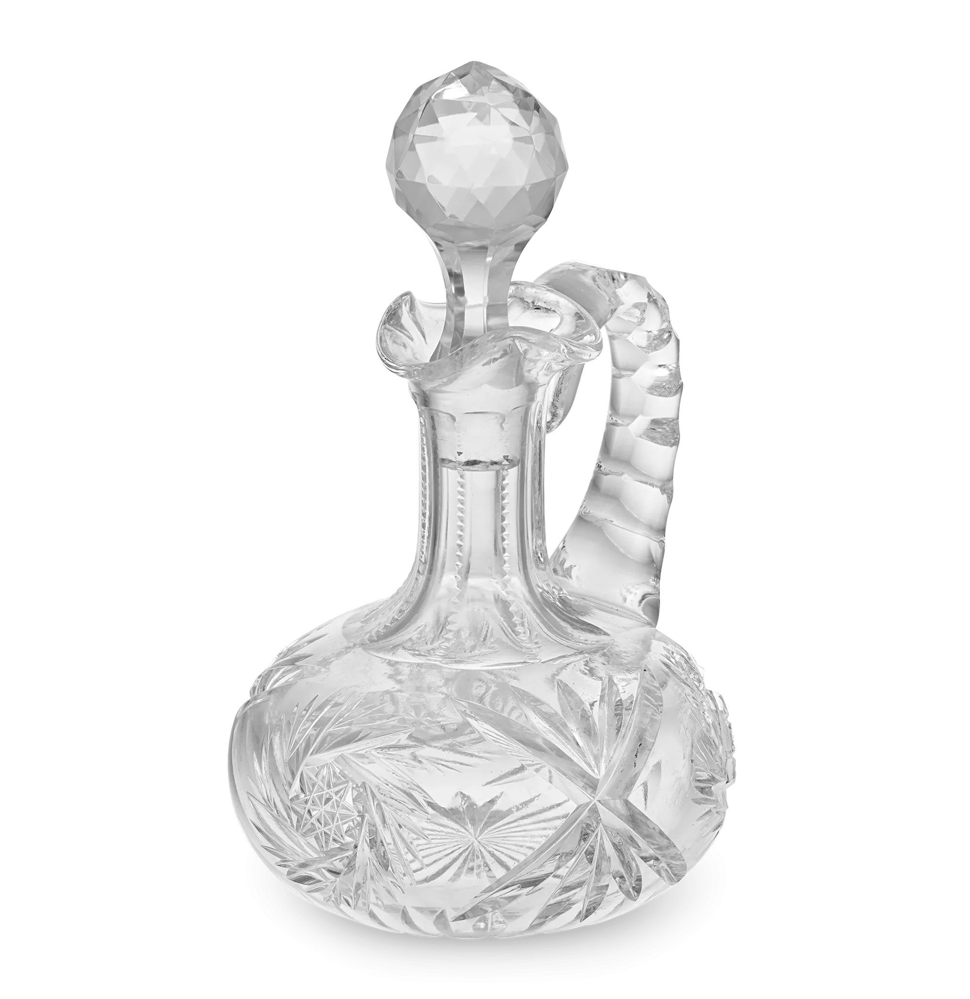 American Brilliant Period Cut Glass Cruet Bottle