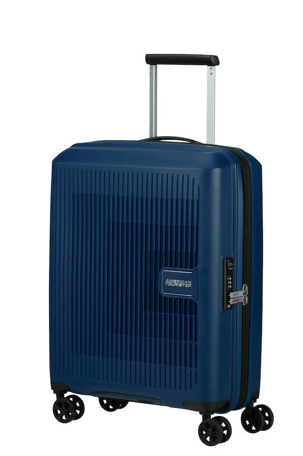 American Tourister Aerostep Expandable 55cm Cabin Spinner | Navy