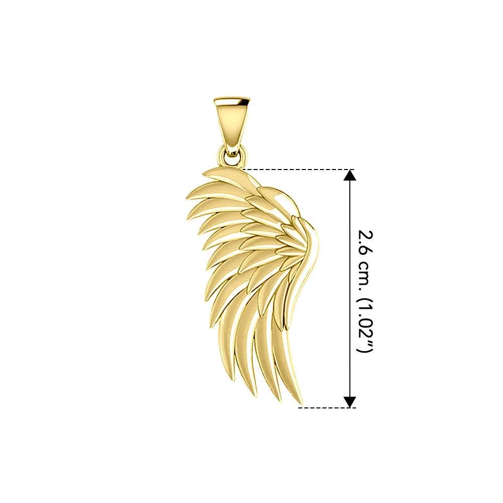 Angel Wing Solid Gold Pendant GPD5762