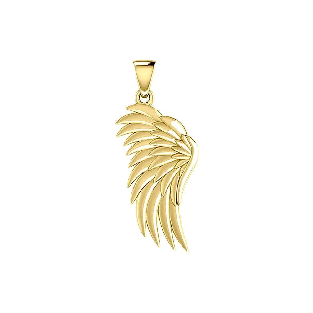 Angel Wing Solid Gold Pendant GPD5762