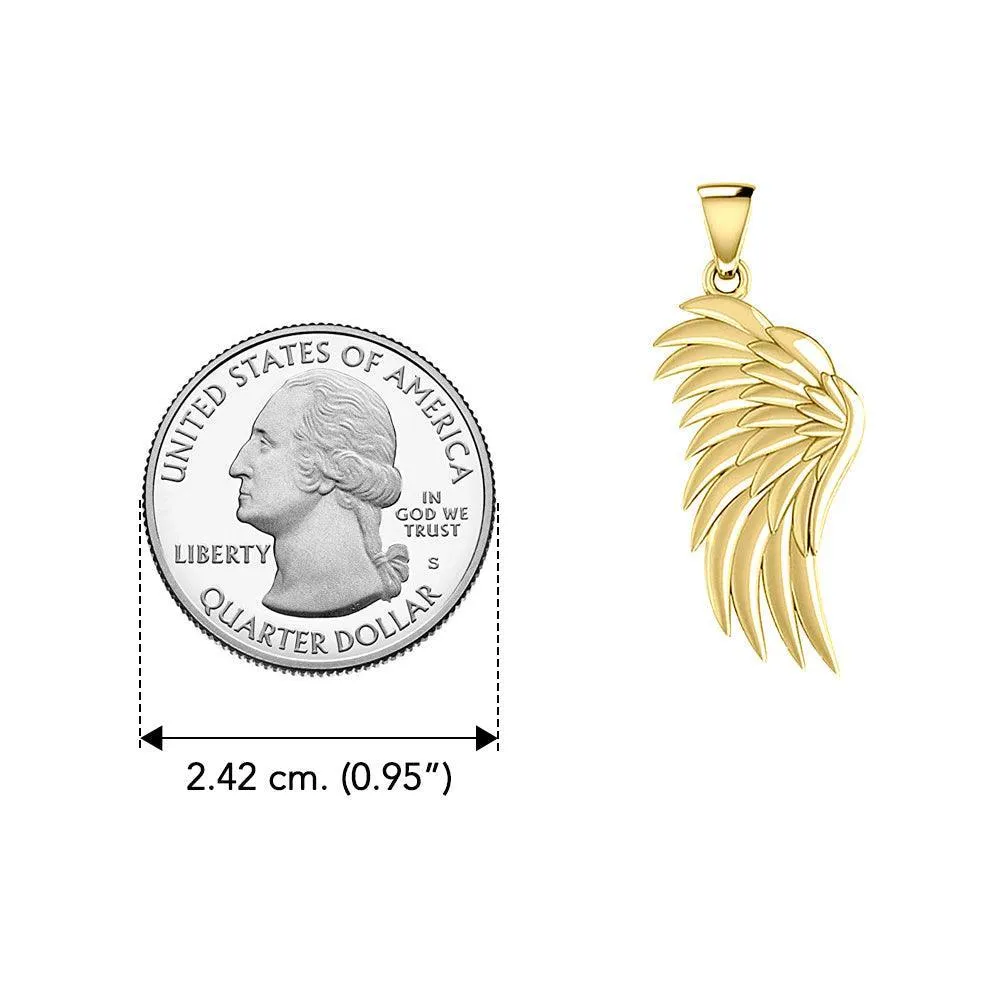 Angel Wing Solid Gold Pendant GPD5762