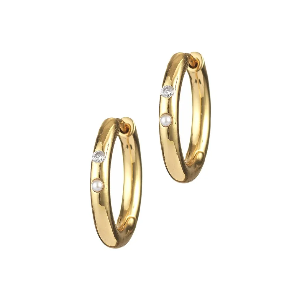 ANNI LU - BRIGITTE HOOPS (PAIR) - GOLD