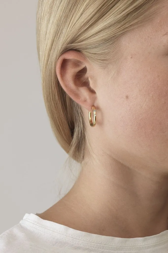 ANNI LU - BRIGITTE HOOPS (PAIR) - GOLD