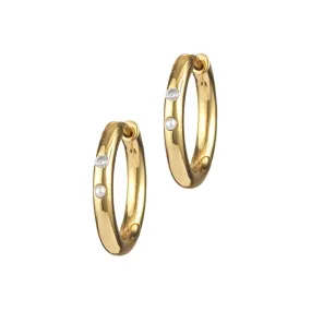 ANNI LU - BRIGITTE HOOPS (PAIR) - GOLD