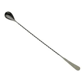 Barfly 13" Japanese Style Bar Spoon, Gun Metal Black