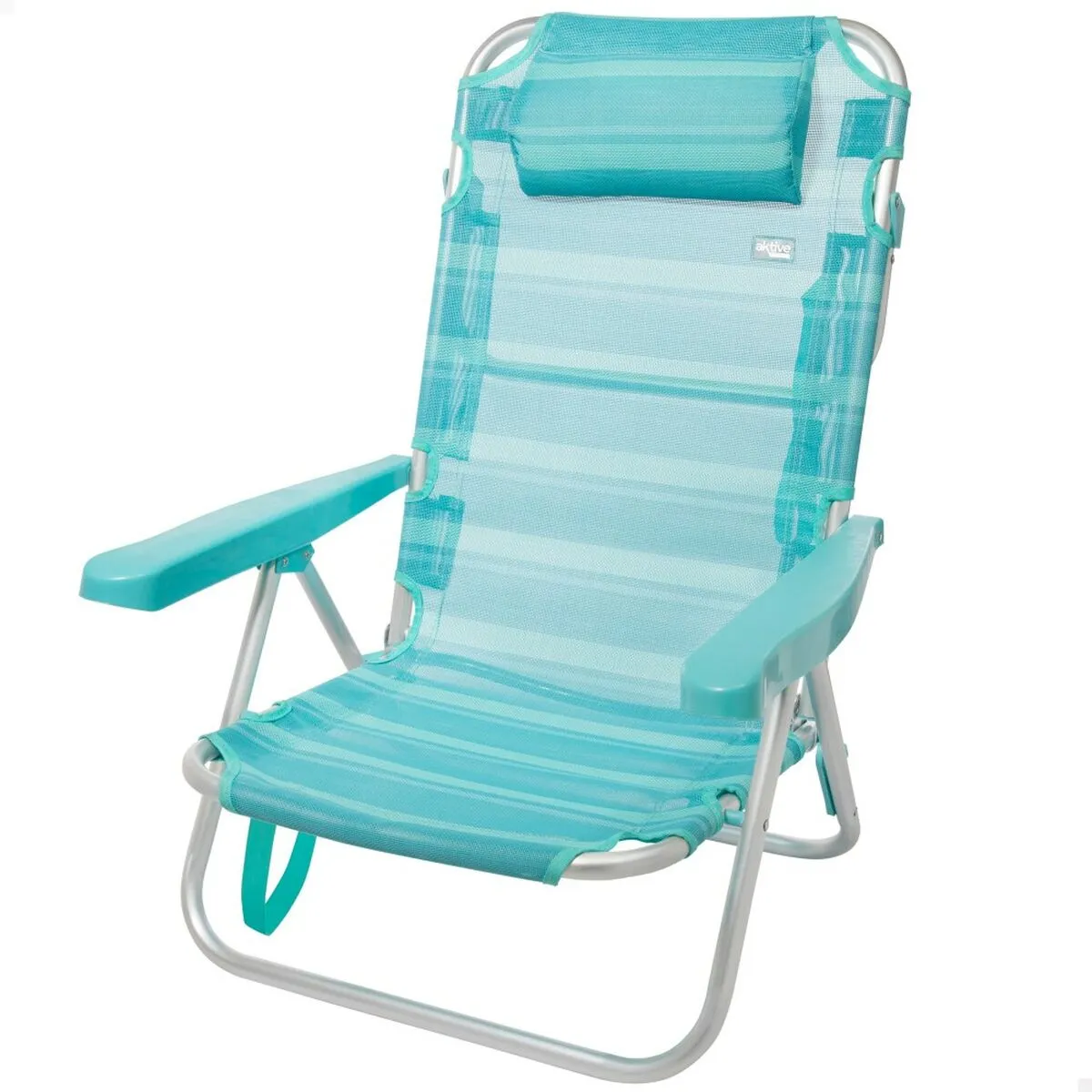 Beach Chair Aktive Foldable Turquoise 48 x 84 x 46 cm (2 Units)