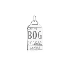 Bogota Colombia BOG Luggage Tag Charm Silver