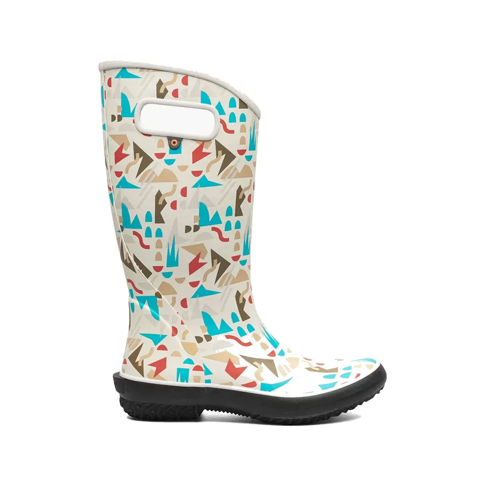 BOGS RAINBOOT SPARSE GEO LIGHT GRAY MULTI - WOMENS