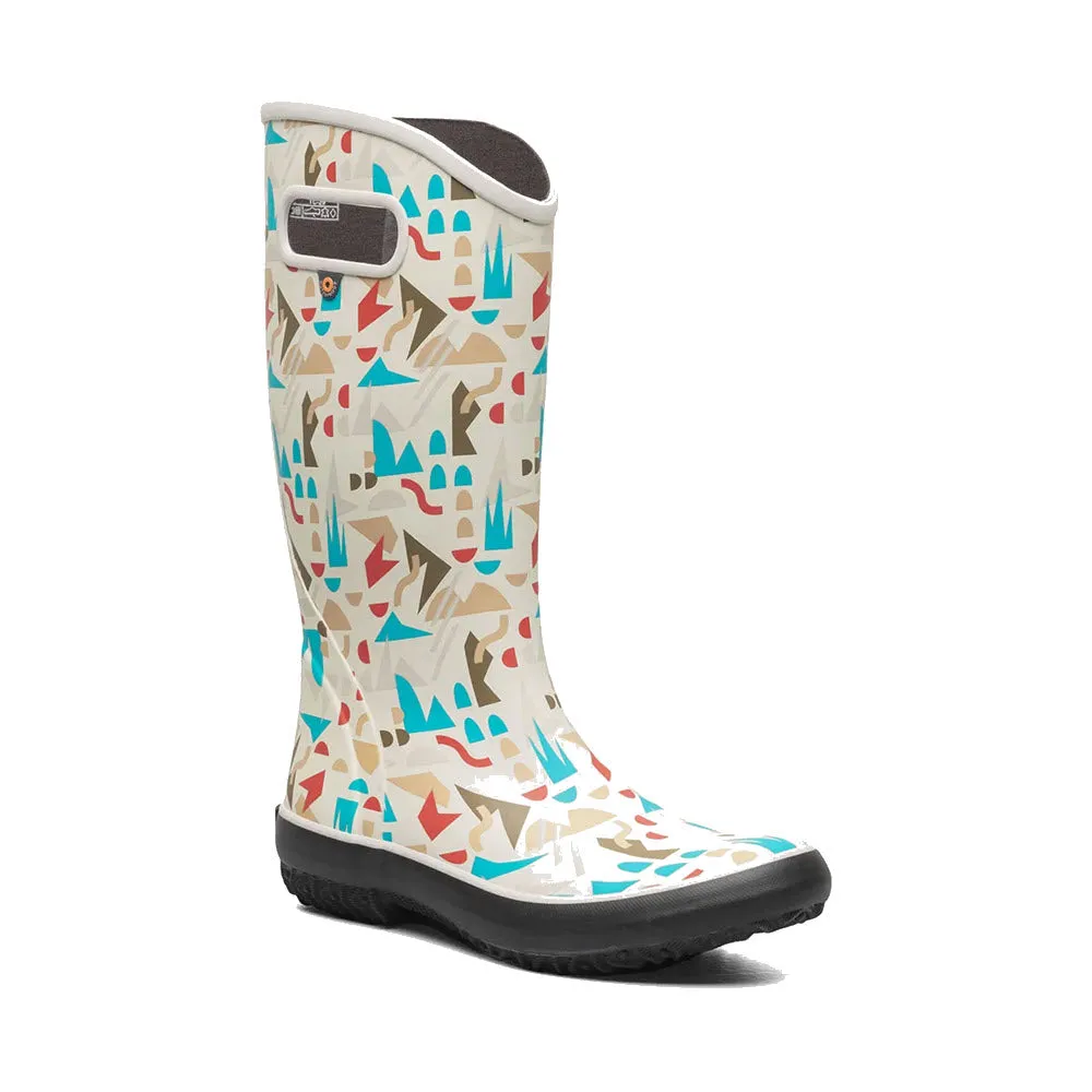 BOGS RAINBOOT SPARSE GEO LIGHT GRAY MULTI - WOMENS