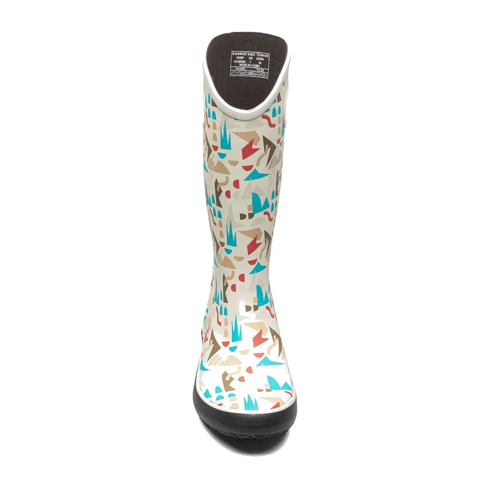 BOGS RAINBOOT SPARSE GEO LIGHT GRAY MULTI - WOMENS