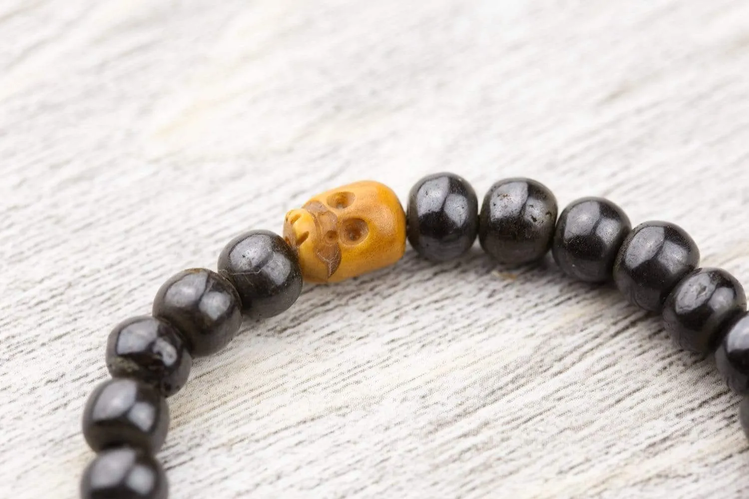 Bone and Skull Impermanence Wrist Mala