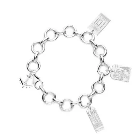 Bracelet Bundle: 3 Silver Luggage Tag Charms