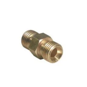 Brass Oxygen Coupler, 1/4" MPT x 1/4 MPT (Oxy)