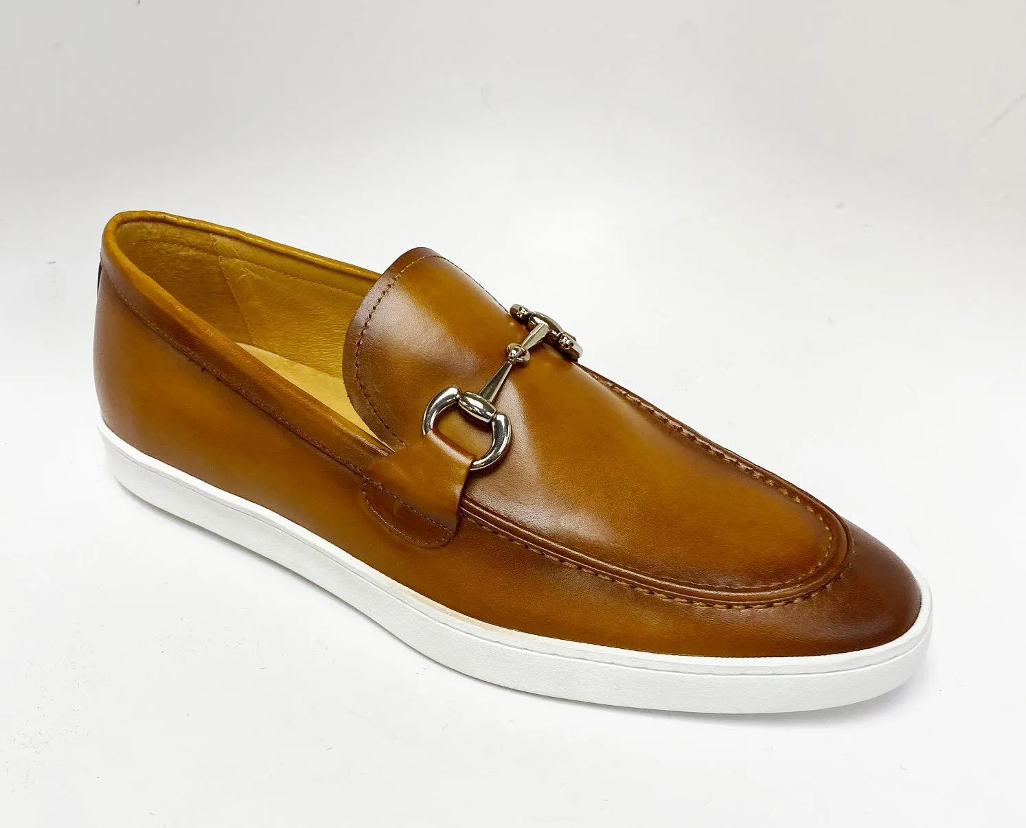 Calfskin Slip-On Horsebit Loafer Cognac