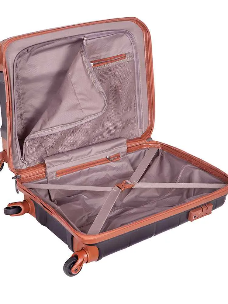 Cellini Spinn 53cm Carry On Spinner | Black/Tan