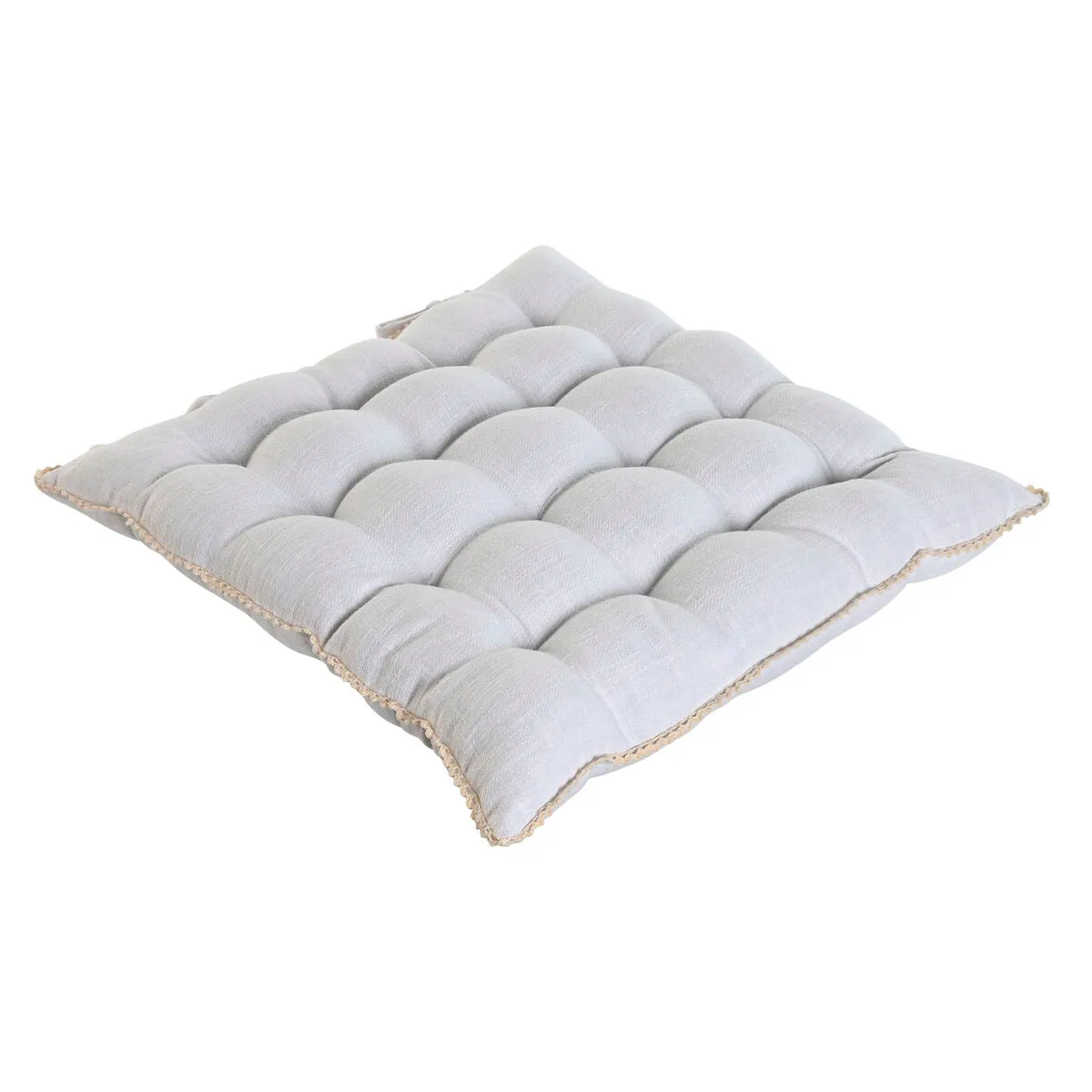 Chair cushion Home ESPRIT White 42 x 42 x 6 cm