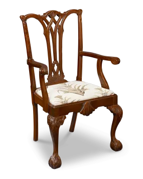 Chippendale Style Mahogany Armchair