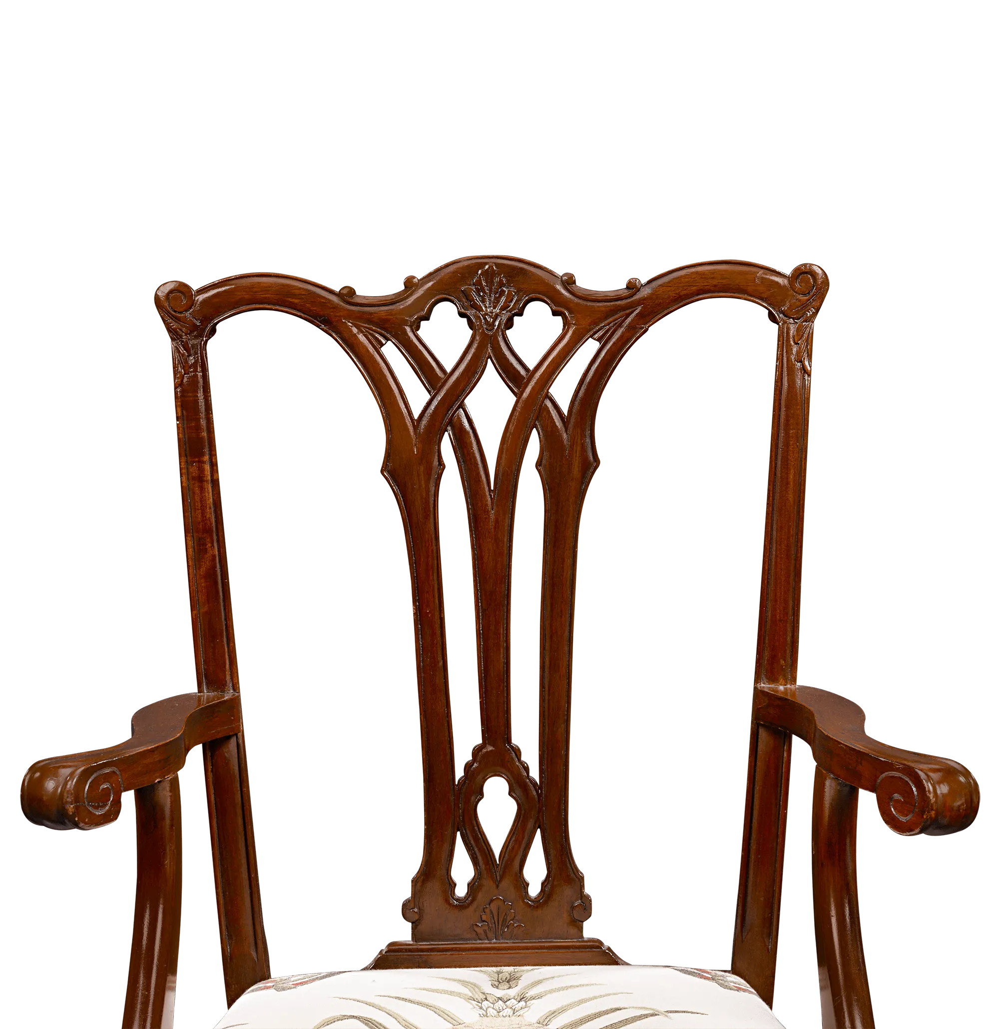 Chippendale Style Mahogany Armchair