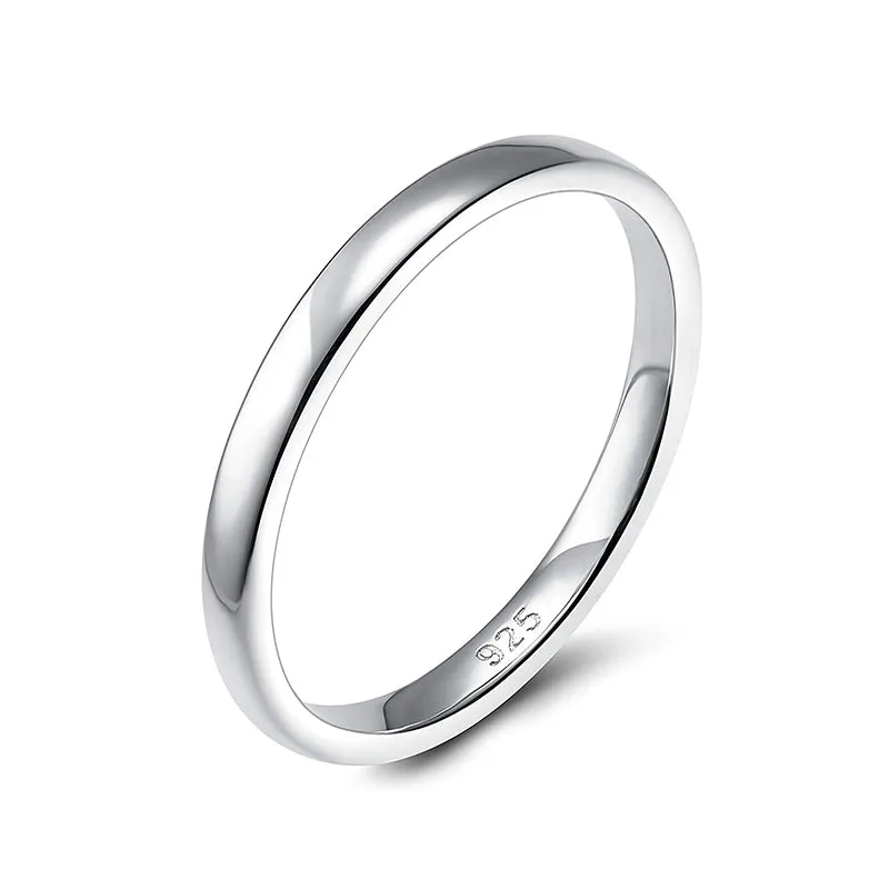 Classic 925 Sterling Silver High Polish Ring