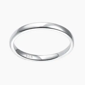 Classic 925 Sterling Silver High Polish Ring