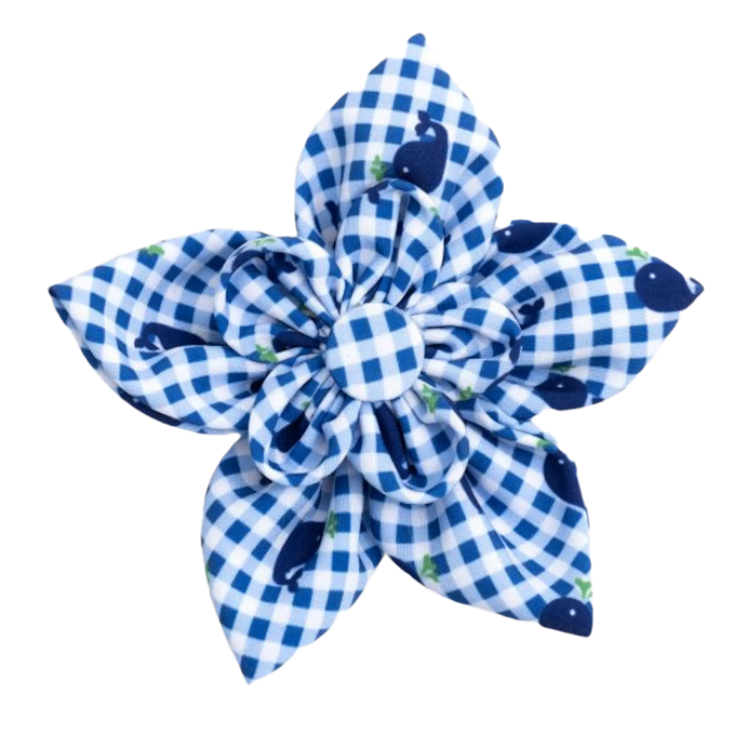 Collar Flower | Gingham Whales