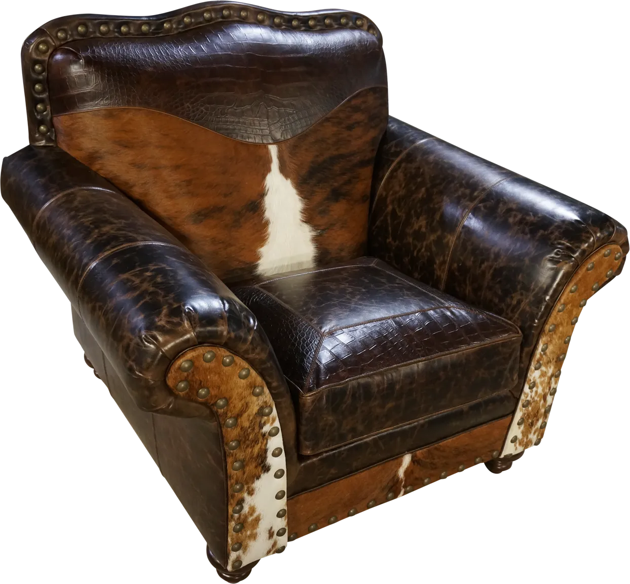 Cowhide Western Club Chair