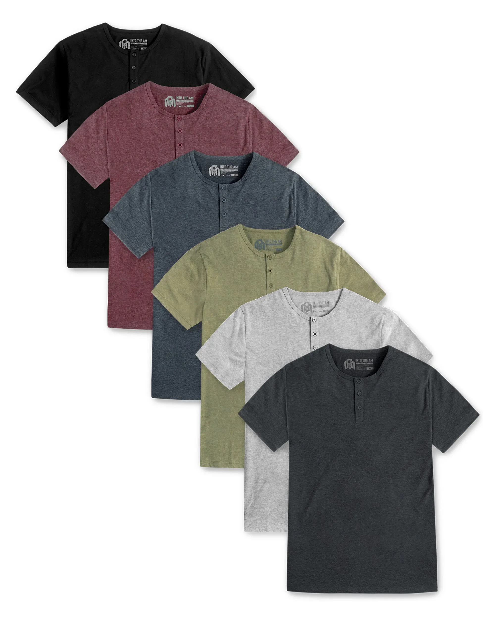 Custom 6 Pack Henley Tee - Non-Branded