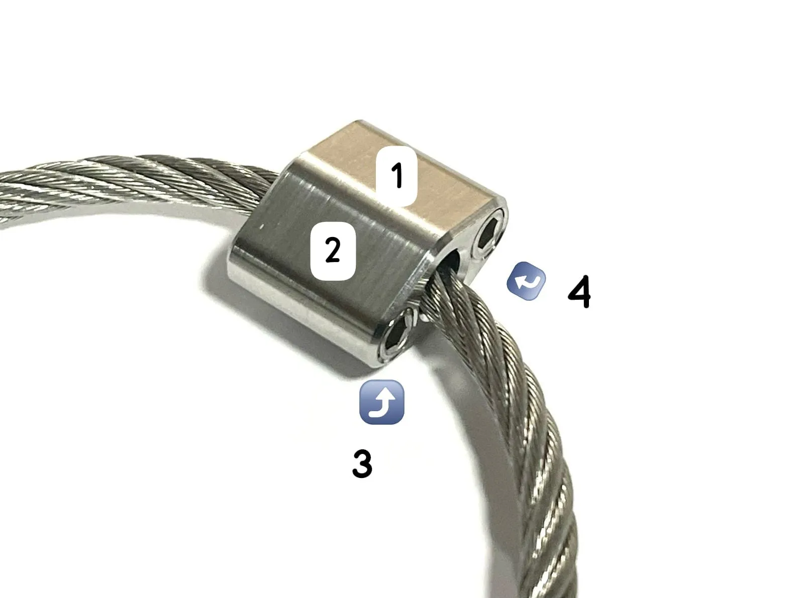 Custom CABLE Stainless Steel Capsule Bracelet