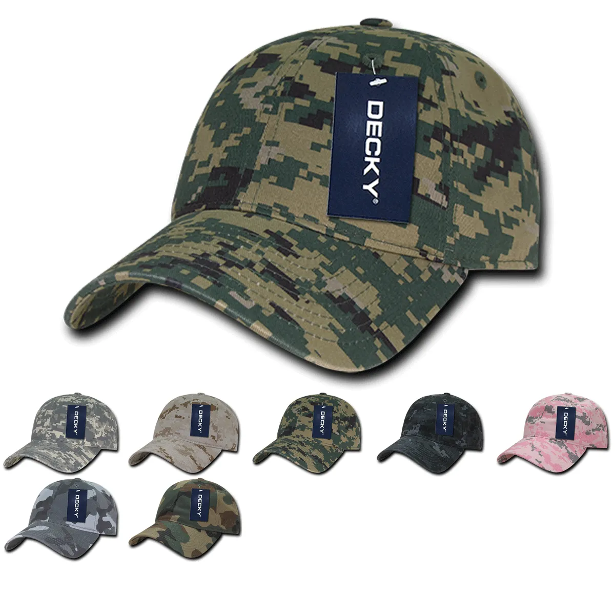 Decky 216 - 6 Panel Low Profile Relaxed Camo Dad Hat