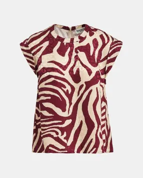 Feebee Graphic top Desert Wine Print