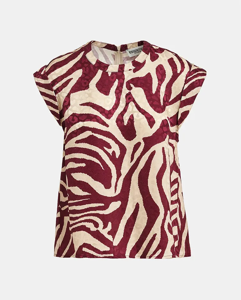 Feebee Graphic top Desert Wine Print