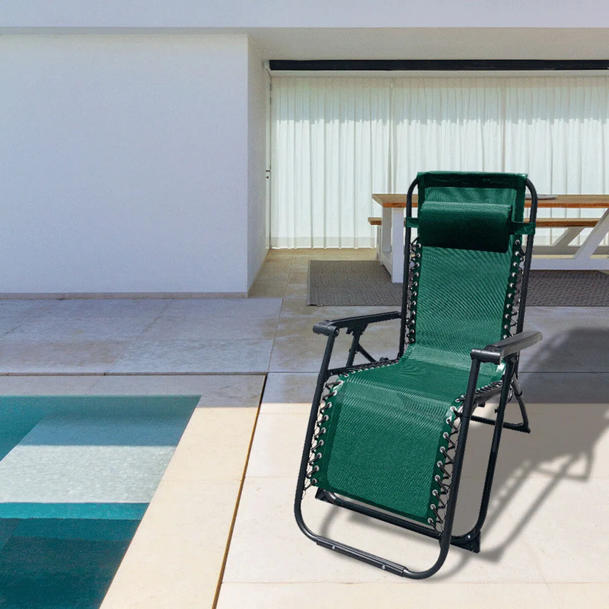 Folding Chair Marbueno Green 90 x 108 x 66 cm