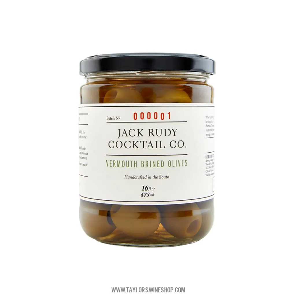 Jack Rudy Cocktail Co. Vermouth Brined Olives (16 oz)