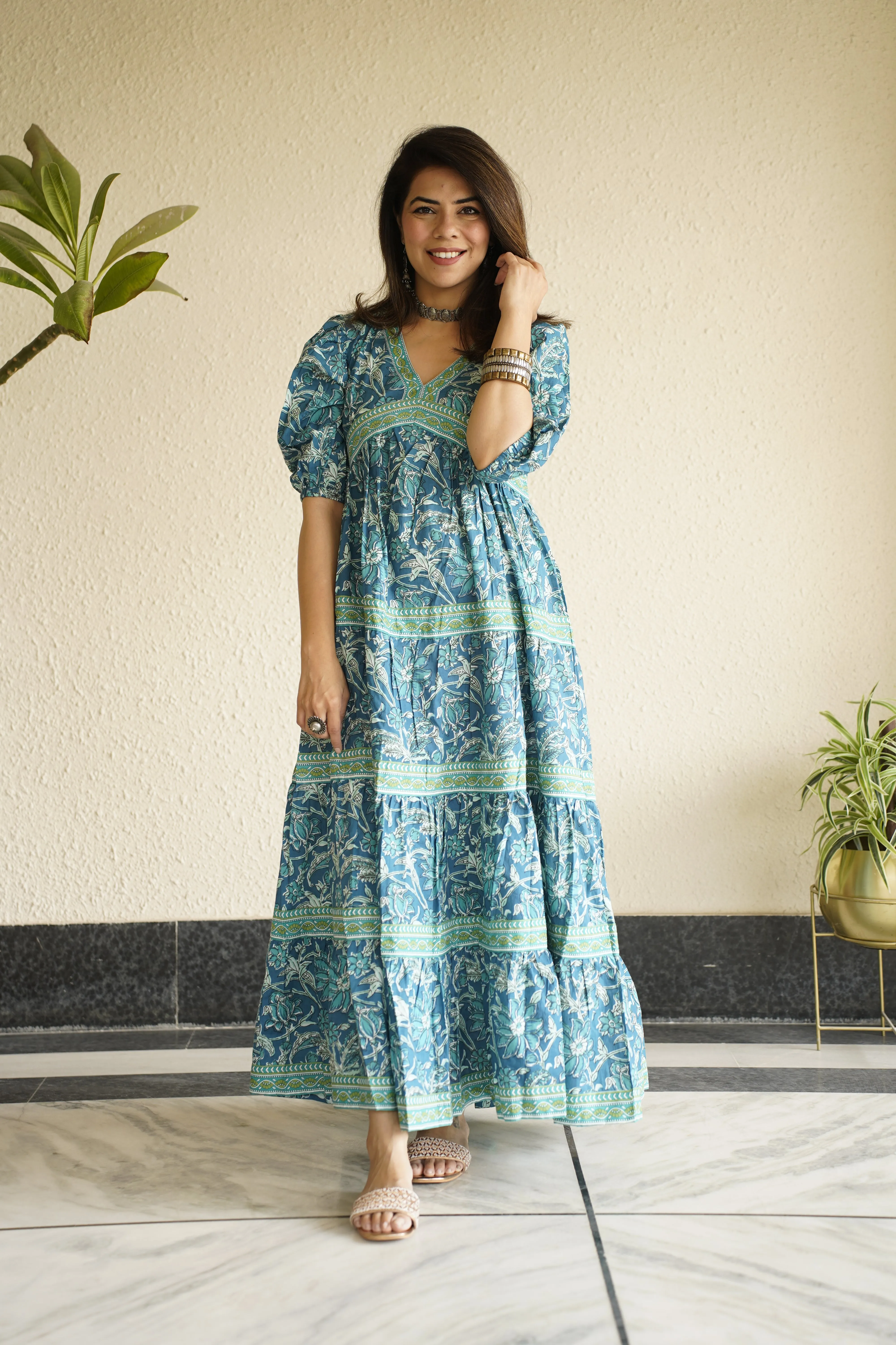 Jheel Dress | Lake Blue