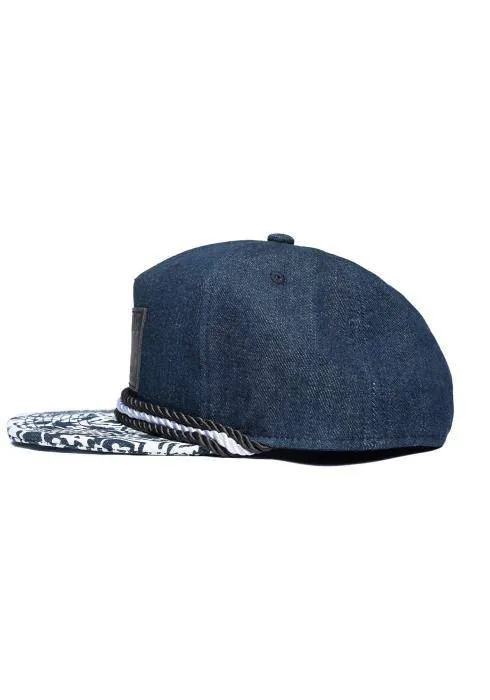 Konus Men's 5 Panel Denim Snapback Navy