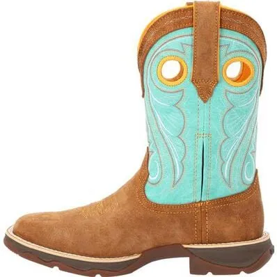 Lady Rebelâ by DurangoÂ Womens Dusty Brown  Sky Blue Western Boot