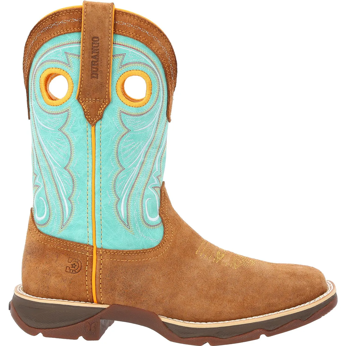 Lady Rebelâ by DurangoÂ Womens Dusty Brown  Sky Blue Western Boot