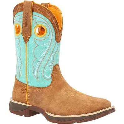 Lady Rebelâ by DurangoÂ Womens Dusty Brown  Sky Blue Western Boot